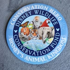 Disney Wildlife Conservation Hero Button - Disney Animal Kingdom Button